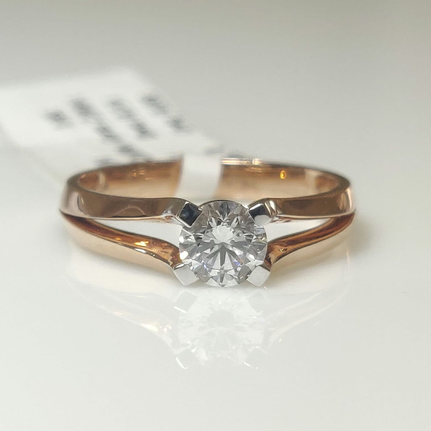 Lab Grown Diamond Engagement Ring | 14K Gold Split Shank, SGL Certified