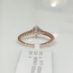 Lab Grown Diamond Engagement Ring | Pink Ceramic & 14K Gold Band, SGL Certified
