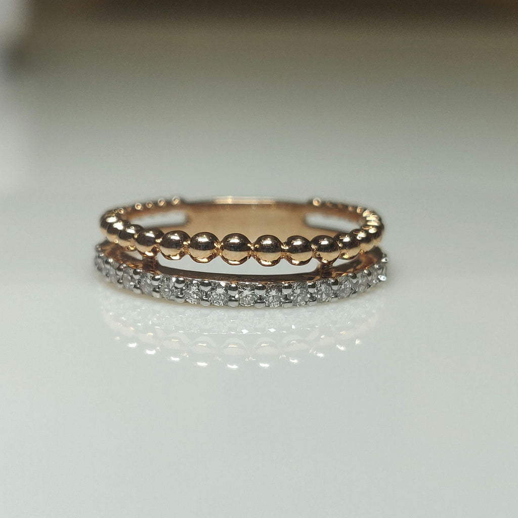 14K Gold Lab Grown Diamond Wedding Band: Half Eternity Stacking Ring