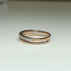 14K Gold Lab Grown Diamond Wedding Band: Half Eternity Stacking Ring