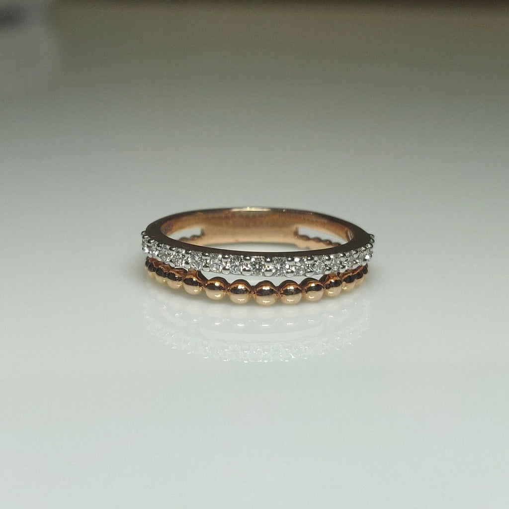 14K Gold Lab Grown Diamond Wedding Band: Half Eternity Stacking Ring