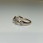 Lab Grown Diamond Wedding Band | 14K Gold Five Stone Half Eternity Ring
