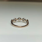 Lab Grown Diamond Wedding Band | 14K Gold Five Stone Half Eternity Ring