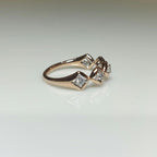 Lab Grown Diamond Wedding Band | 14K Gold Five Stone Half Eternity Ring