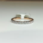Lab Grown Diamond 14K Gold Wedding Band | Half Eternity Stacking Ring
