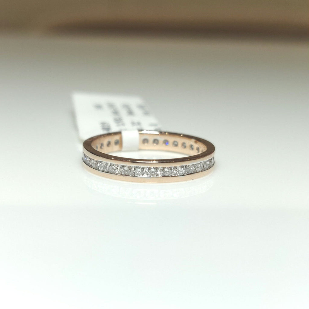 Lab Grown Diamond Eternity Band | 14K Gold Channel Set Wedding Ring