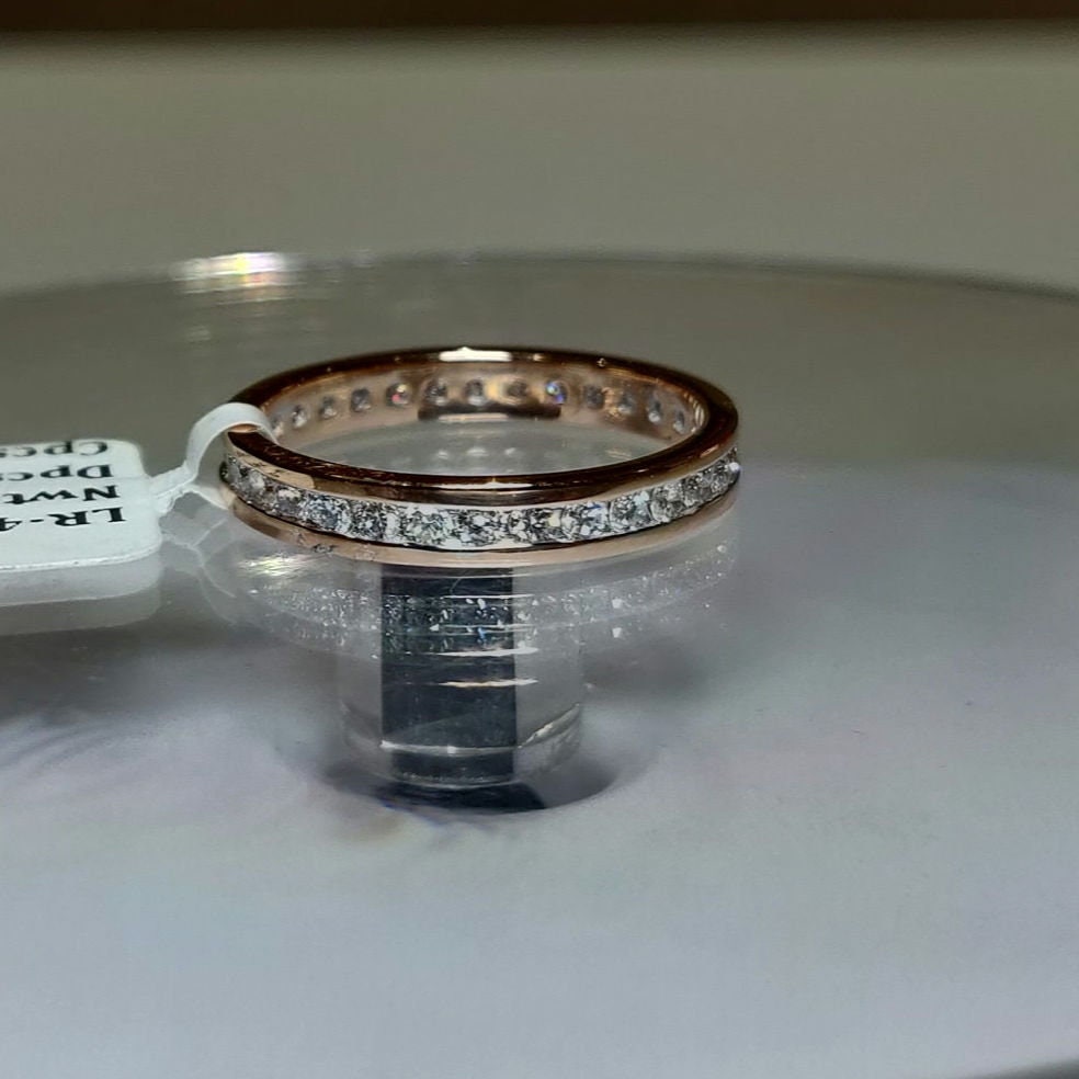 Lab Grown Diamond Eternity Band | 14K Gold Channel Set Wedding Ring