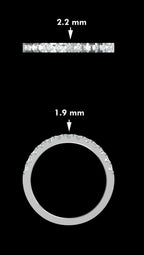Lab Grown Diamond 14K Gold Wedding Band | Half Eternity Stacking Ring