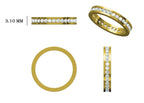 Lab Grown Diamond Eternity Band | 14K Gold Channel Set Wedding Ring