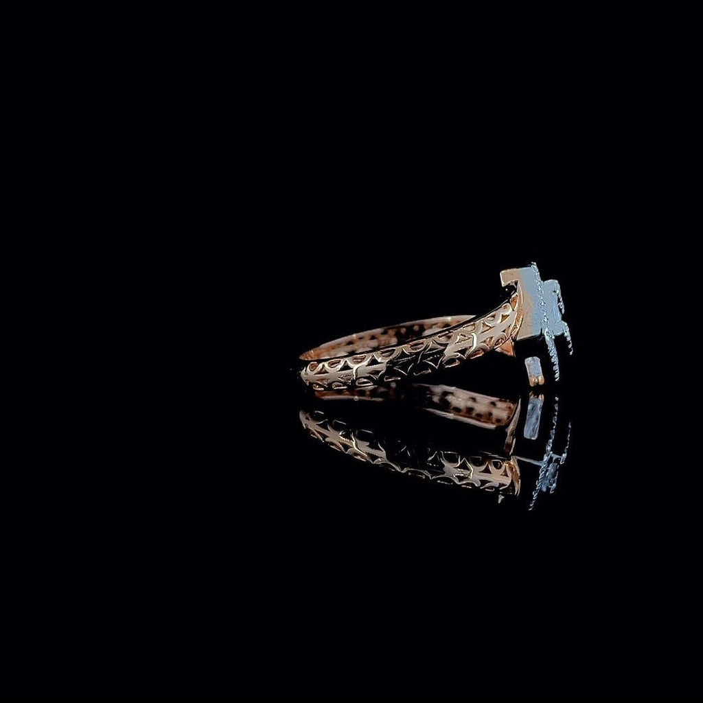 Baguette Lab Grown Diamond Ring | 14K Gold Bypass Shank
