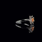 14K Gold Two Tone Lab Grown Diamond Flower Ring