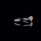 14K Gold Two Tone Lab Grown Diamond Flower Ring | Handmade