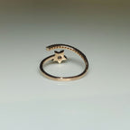 Lab Grown Diamond Star Ring | 0.20 Carat, Solid Gold Wedding Band