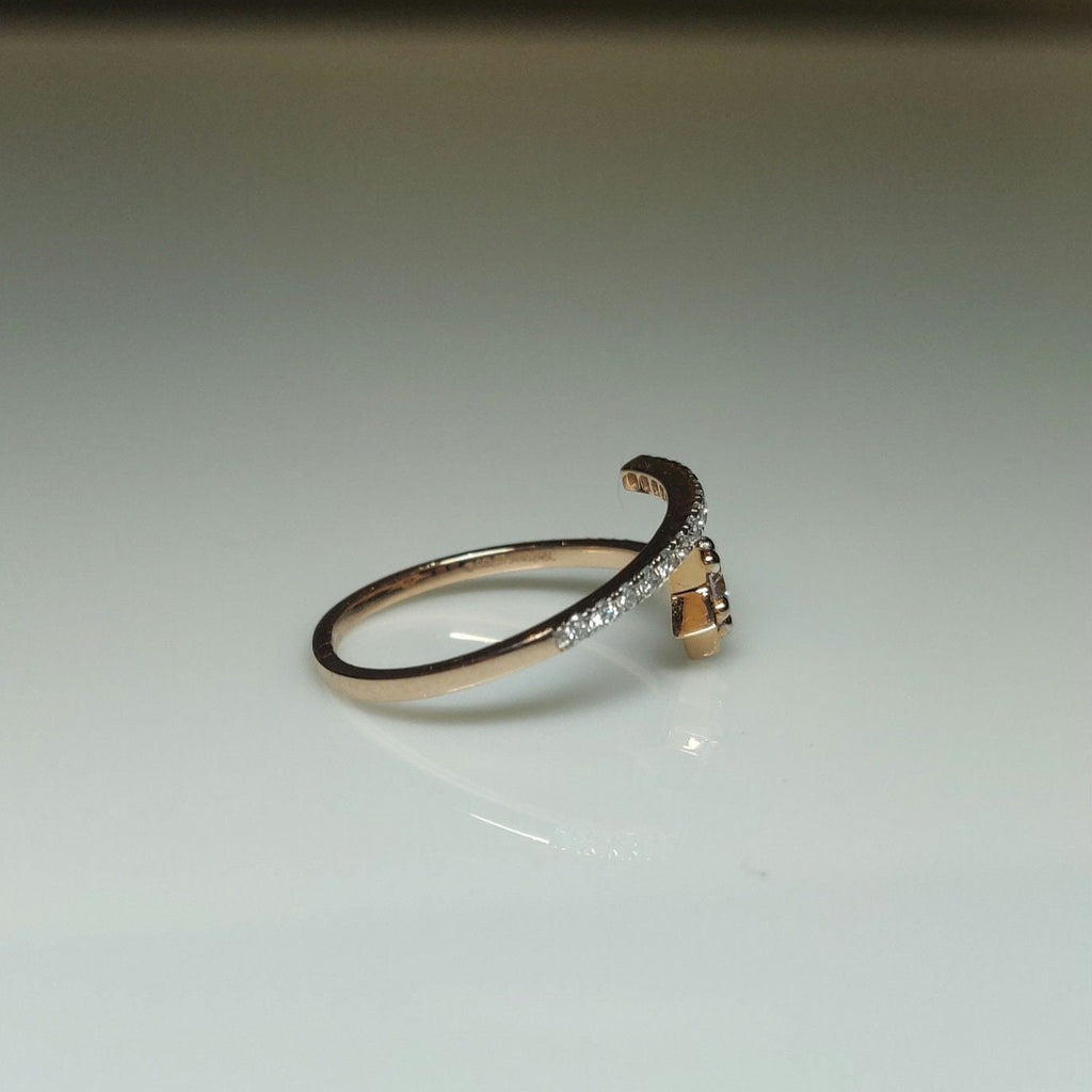 Lab Grown Diamond Star Ring | 0.20 Carat, Solid Gold Wedding Band