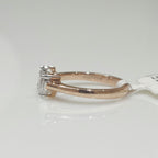 14k Gold Toi et Moi Ring | Pear Lab Grown Diamond Open Ring