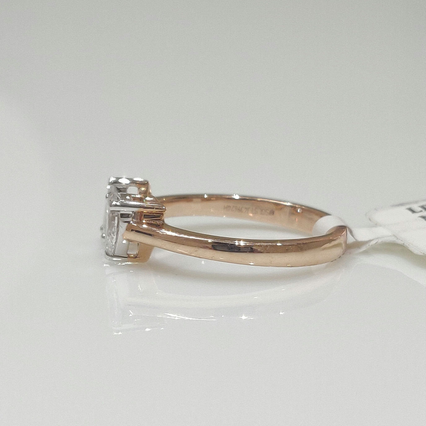 14k Gold Toi et Moi Ring | Pear Lab Grown Diamond Open Ring