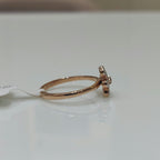 14K Gold Lab Grown Diamond Flower Ring | Handmade Anniversary Gift
