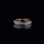 Lab Grown Diamond Wedding Band | Two Tone Gold Half Eternity Stacking Ring