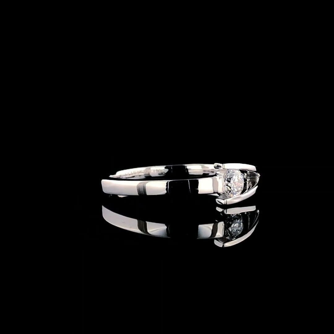 14K Gold Lab Grown Diamond Ring | Handmade Engagement Band, SGL Certified