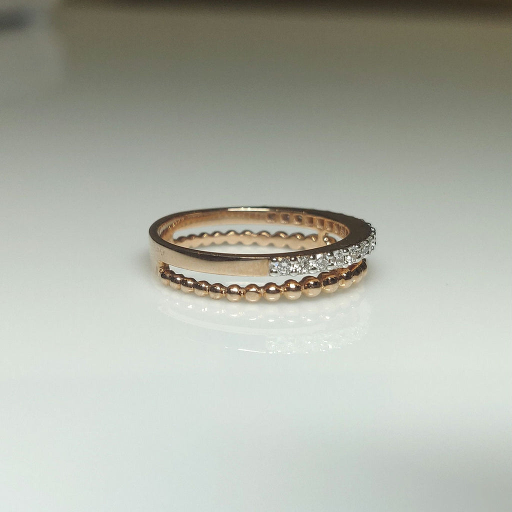 14K Gold Lab Grown Diamond Wedding Band: Half Eternity Stacking Ring
