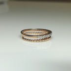 14K Gold Lab Grown Diamond Wedding Band: Half Eternity Stacking Ring