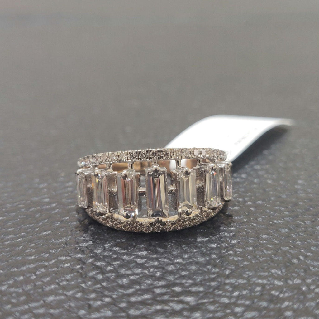 Baguette Lab Grown Diamond Ring | 14K Gold Wedding Band