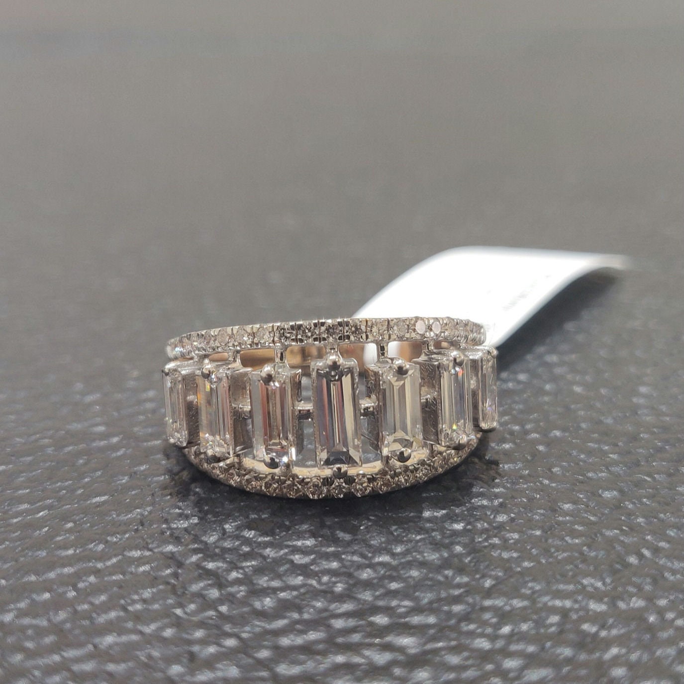 Baguette Lab Grown Diamond Ring | 14K Gold Wedding Band