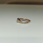 Lab Grown Diamond Marquise Engagement Ring | 14K Gold Infinity Band