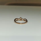 Lab Grown Diamond Marquise Engagement Ring | 14K Gold Infinity Band