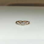 Lab Grown Diamond Marquise Engagement Ring | 14K Gold Infinity Band