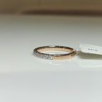 Lab Grown Diamond 14K Gold Wedding Band | Half Eternity Stacking Ring