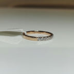 Lab Grown Diamond 14K Gold Wedding Band | Half Eternity Stacking Ring
