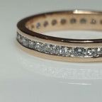 Lab Grown Diamond Eternity Band | 14K Gold Channel Set Wedding Ring