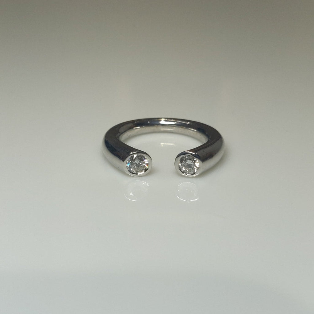 Lab Grown Diamond Toi et Moi Ring | 14k Gold Open Cuff