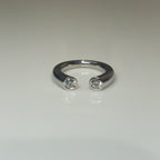 Lab Grown Diamond Toi et Moi Ring | 14k Gold Open Cuff