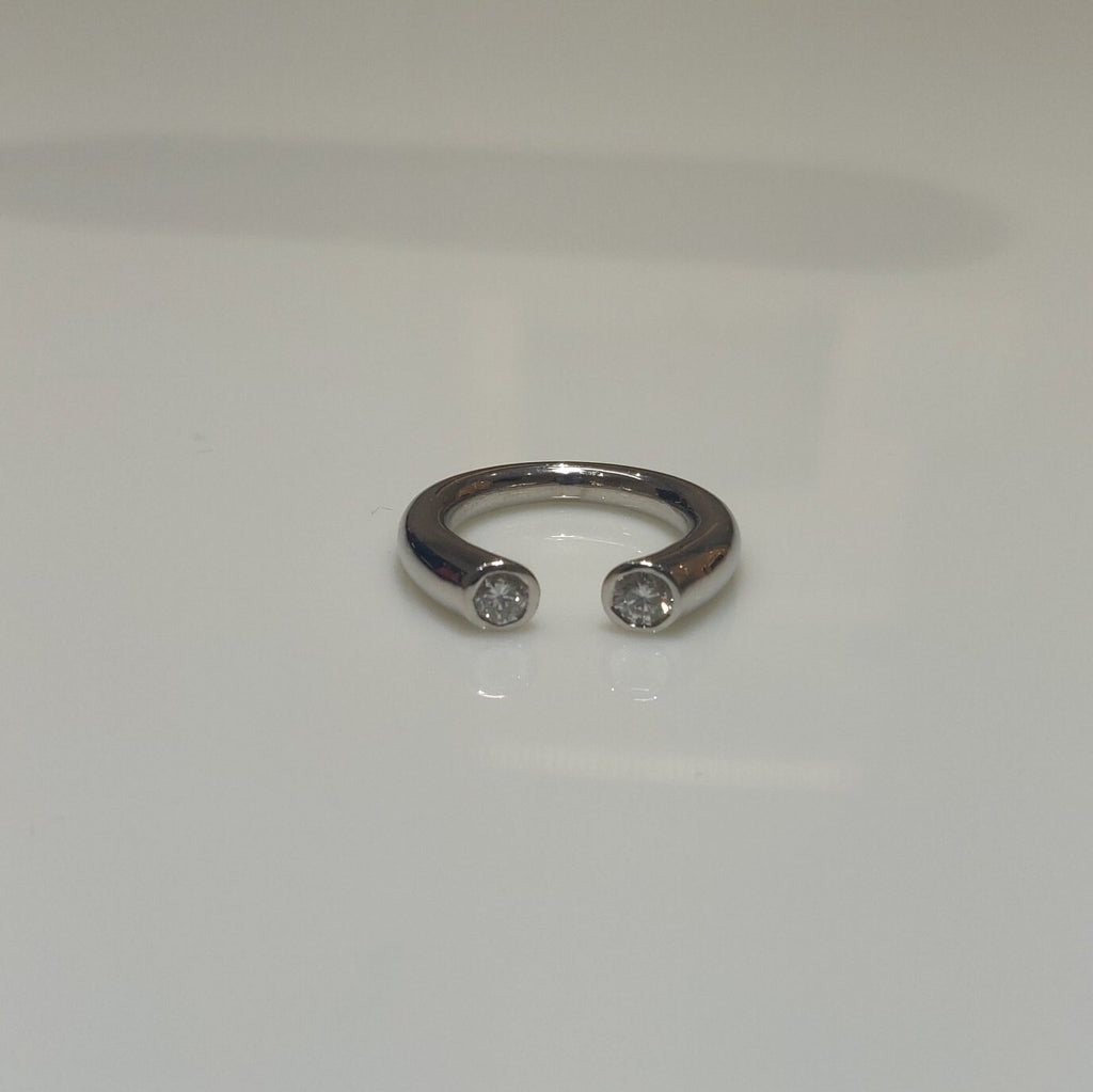 Lab Grown Diamond Toi et Moi Ring | 14k Gold Open Cuff