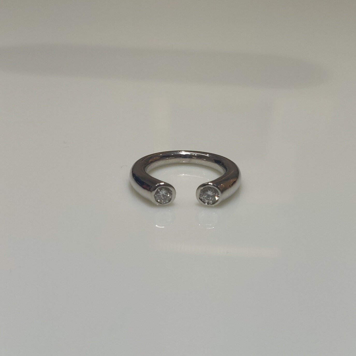 Lab Grown Diamond Toi et Moi Ring | 14k Gold Open Cuff