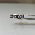 14K Gold Princess Cut Lab Grown Diamond Stud Earrings