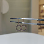 14K Gold Lab Grown Diamond Circle Drop Earrings