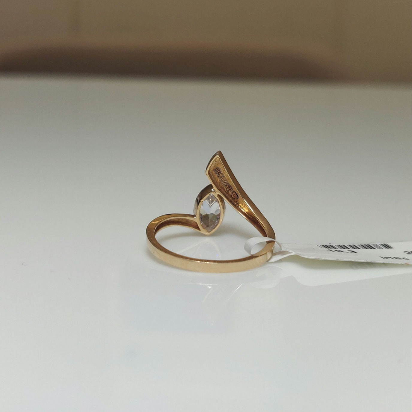 Marquise Lab Grown Diamond Engagement Ring | 14K Gold Open Design