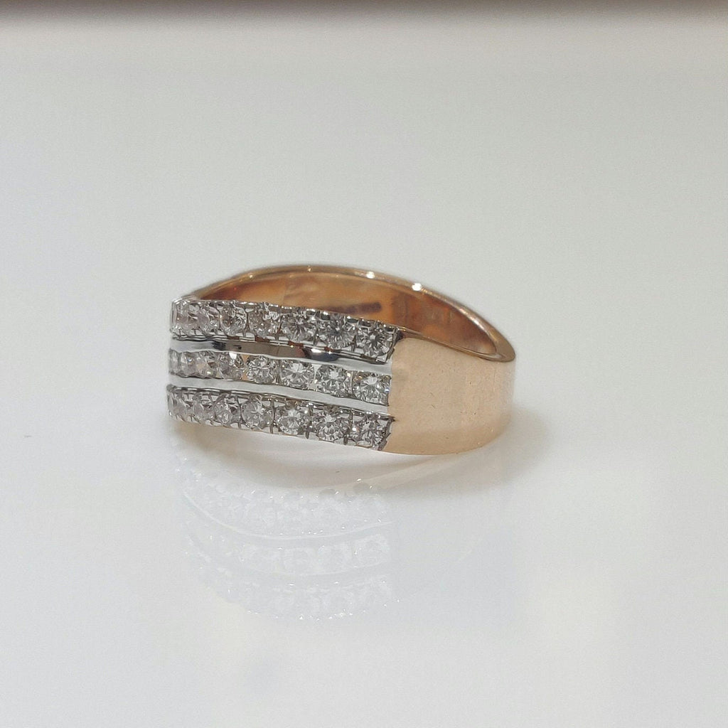 14K Gold Curved Lab Grown Diamond Wedding Band | Stackable Anniversary Ring