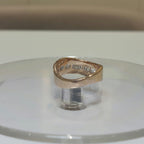 14K Gold Curved Lab Grown Diamond Wedding Band | Stackable Anniversary Ring