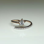 Lab Grown Diamond Star Ring | 0.20 Carat, Solid Gold Wedding Band