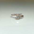 Lab Grown Diamond Star Ring | 0.20 Carat, Solid Gold Wedding Band