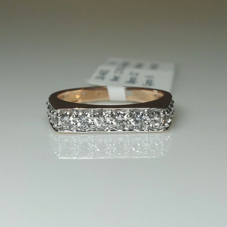 14K Gold Lab Grown Diamond Ring: Minimalist Unisex Weeding Band
