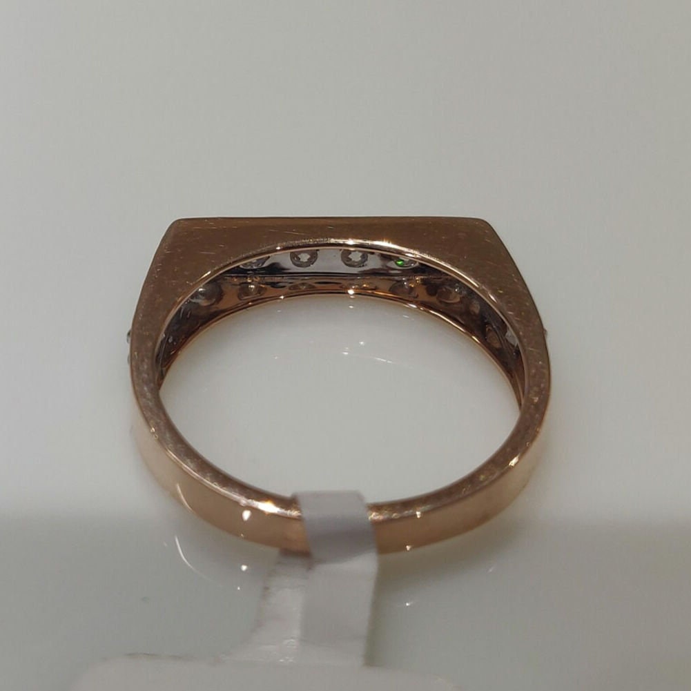 14K Gold Lab Grown Diamond Ring: Minimalist Unisex Weeding Band