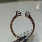 14k Gold Toi et Moi Ring | Pear Lab Grown Diamond Open Ring