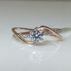 Lab Grown Diamond Engagement Ring | 14k Gold Wedding Band