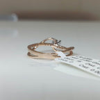 Lab Grown Diamond Engagement Ring | 14k Gold Wedding Band