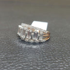 Baguette Lab Grown Diamond Ring | 14K Gold Wedding Band